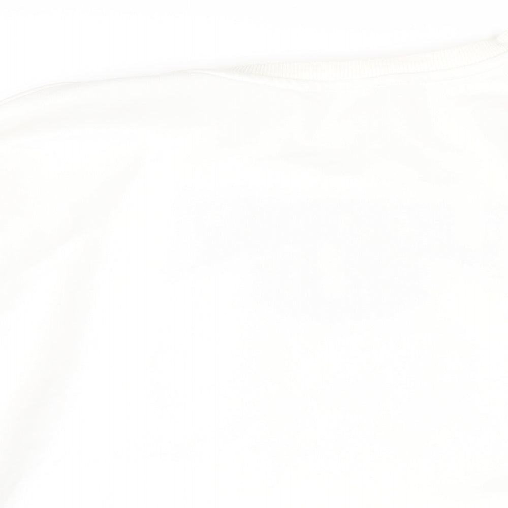 River Island Womens White Cotton Pullover Sweatshirt Size XS Pullover