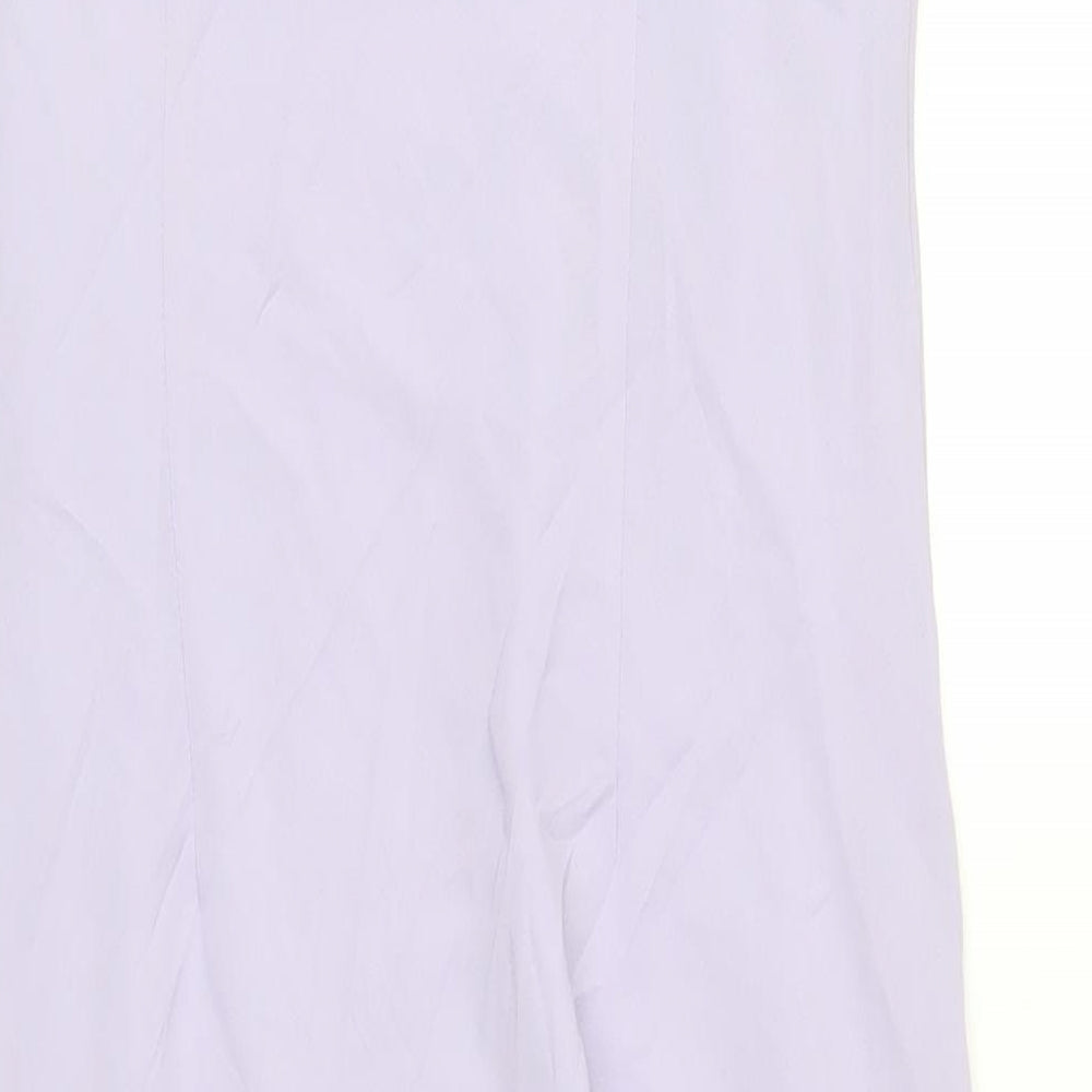Classics Womens Purple Polyester A-Line Size 12 Square Neck Pullover