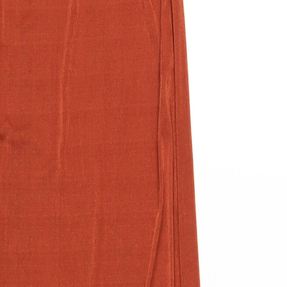 I SAW IT FIRST Womens Orange Polyester Maxi Size 8 Round Neck Pullover