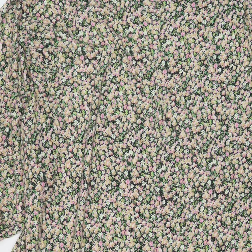 ASOS Womens Multicoloured Floral Cotton A-Line Size 14 Scoop Neck Pullover
