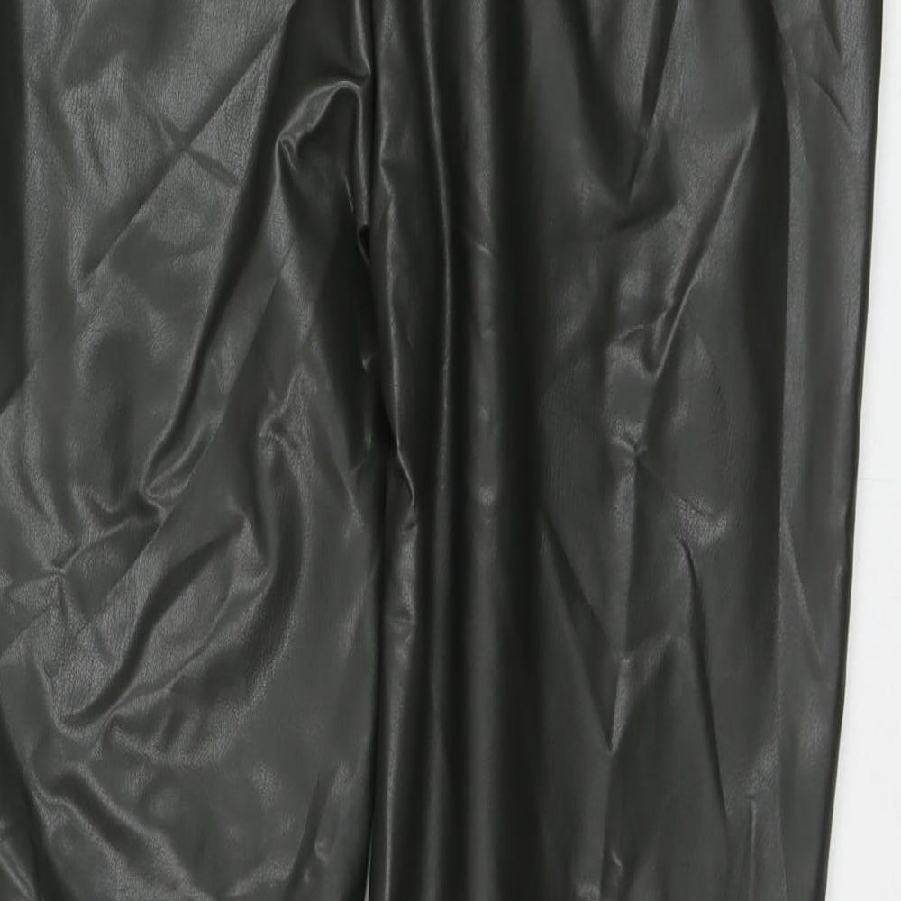 Marks & Spencer Womens Black Polyester Pedal Pusher Trousers Size 20 L27 in Regular