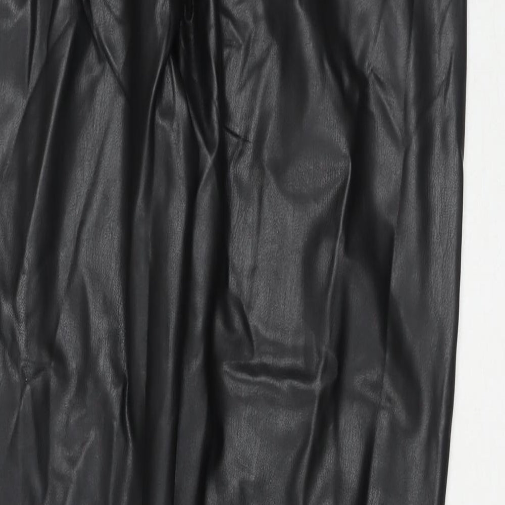 Marks & Spencer Womens Black Polyester Pedal Pusher Trousers Size 20 L29 in Regular