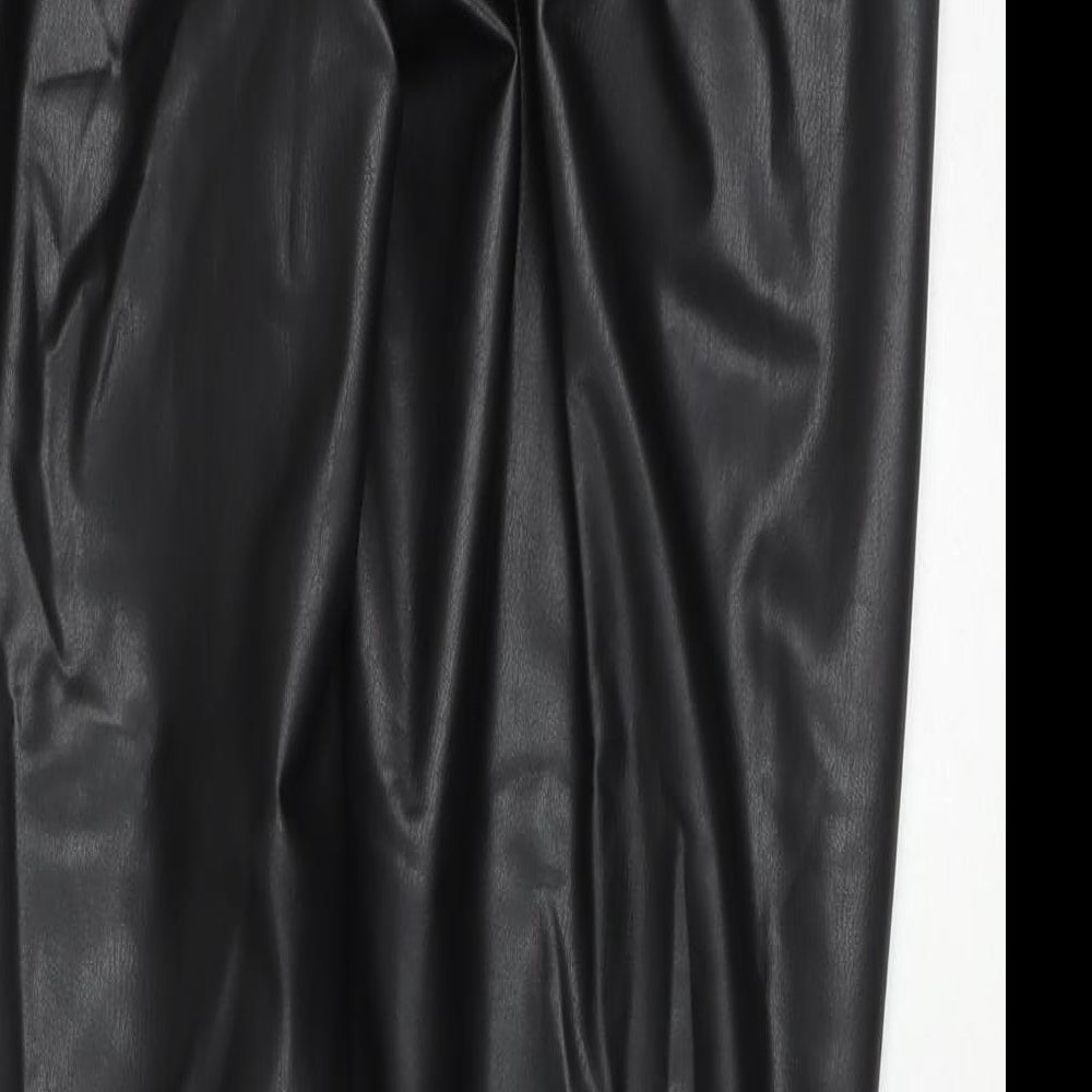 Marks & Spencer Womens Black Polyester Pedal Pusher Trousers Size 18 L29 in Regular