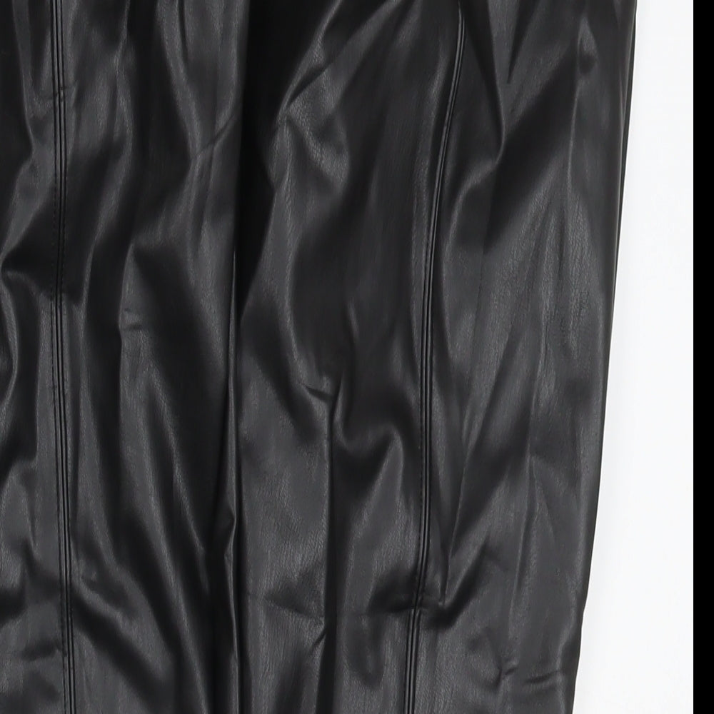 Marks & Spencer Womens Black Polyester Pedal Pusher Trousers Size 20 L27 in Regular