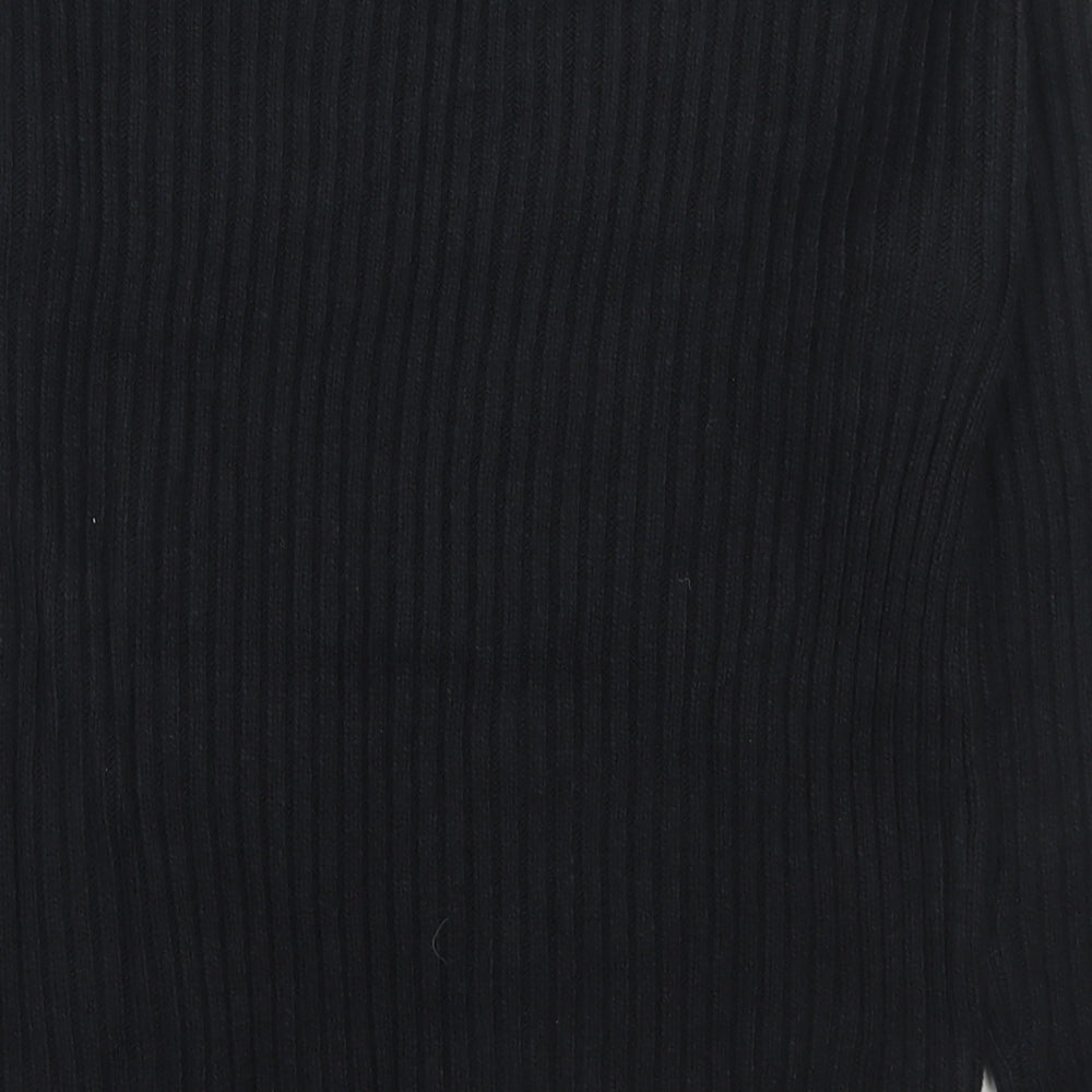Marks & Spencer Womens Black Round Neck Polyester Pullover Jumper Size M