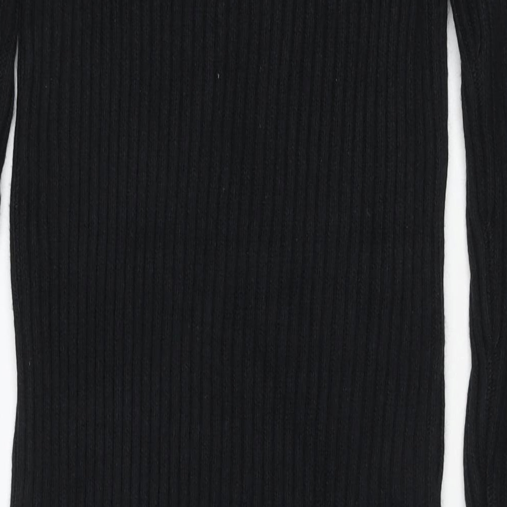 Marks & Spencer Womens Black Polyester Jumper Dress Size XS Round Neck Pullover