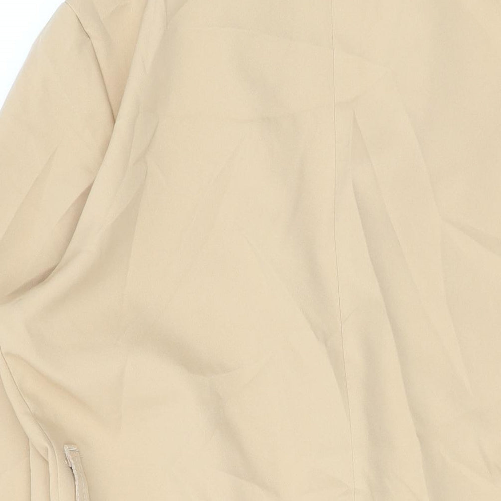 Boohoo Womens Beige Polyester Jacket Dress Size 16 Collared Button