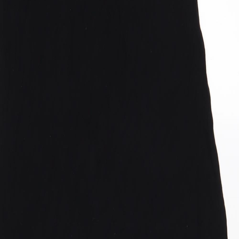 H&M Womens Black Viscose A-Line Size 8 Scoop Neck Pullover