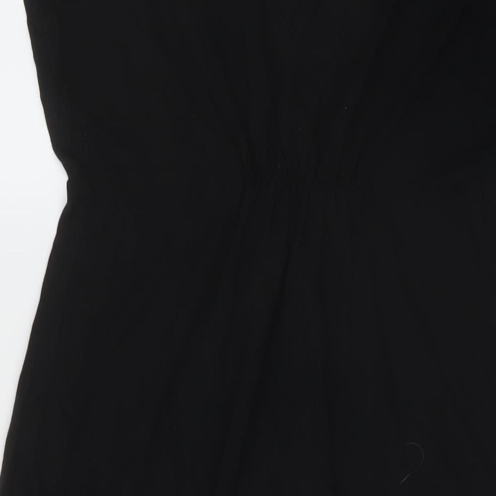 Marks & Spencer Womens Black Viscose Sheath Size 12 Round Neck Pullover