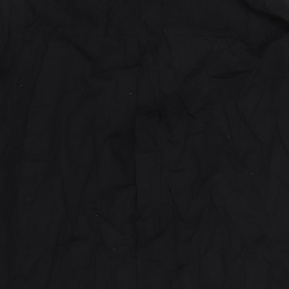 ASOS Womens Black Cotton Shirt Dress Size 12 Collared Button