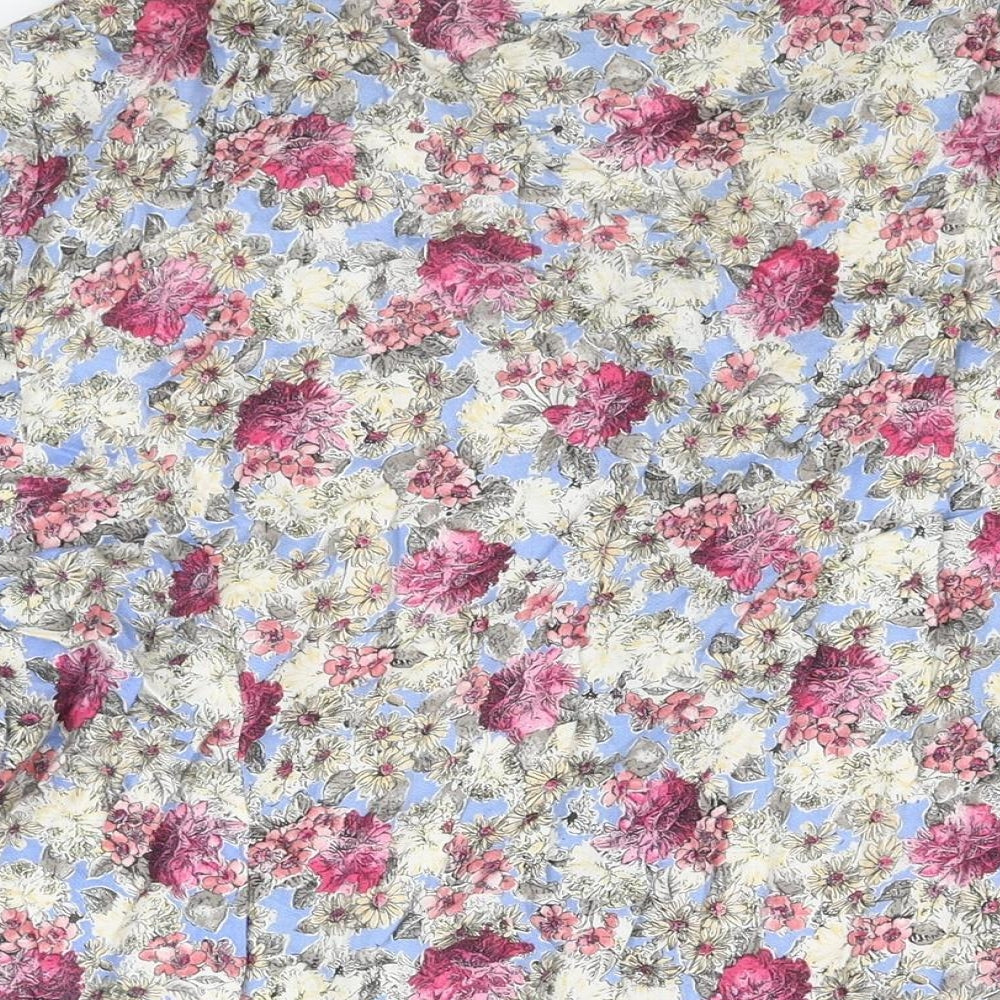 Set & Match Womens Multicoloured Floral Viscose Basic Blouse Size 20 V-Neck