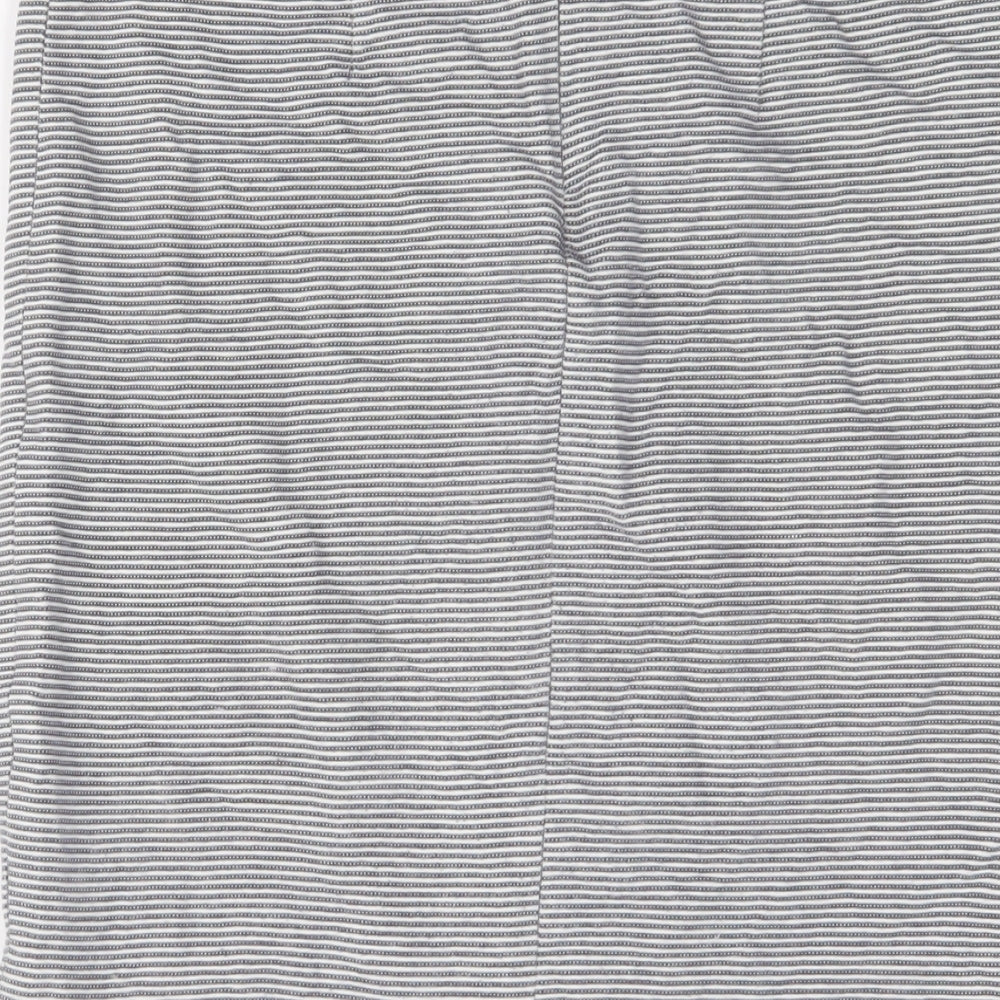 Topshop Womens Blue Striped Cotton A-Line Skirt Size 14 Zip