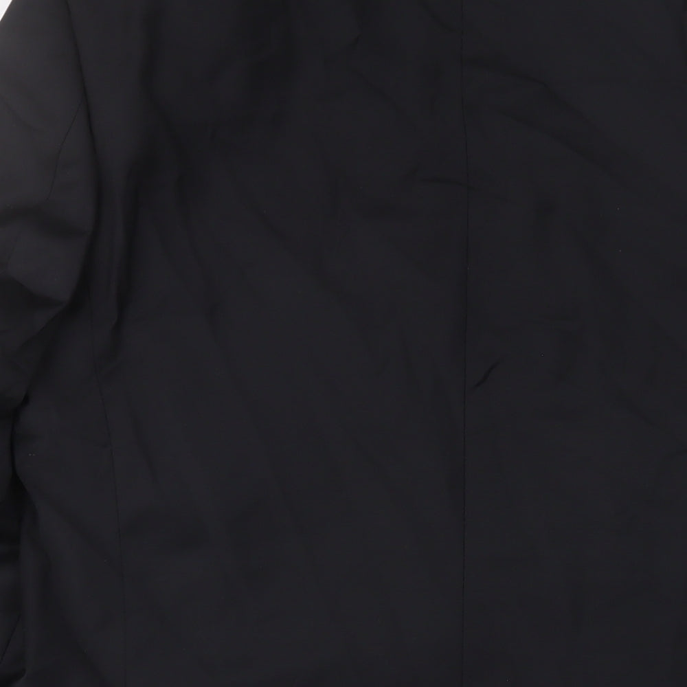 Marks & Spencer Mens Black Wool Jacket Suit Jacket Size 40 Regular - Inside Pockets