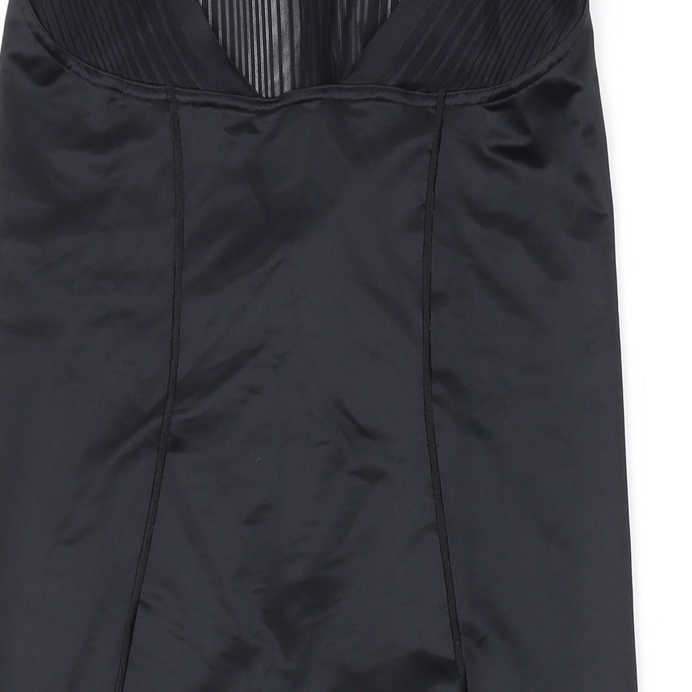 Marks & Spencer Womens Black Polyamide Bodycon Size 12 V-Neck Pullover