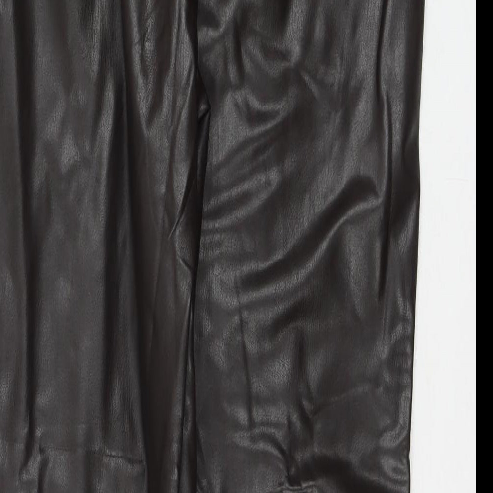 Marks and Spencer Womens Brown Polyester Pedal Pusher Trousers Size 18 L26 in Regular