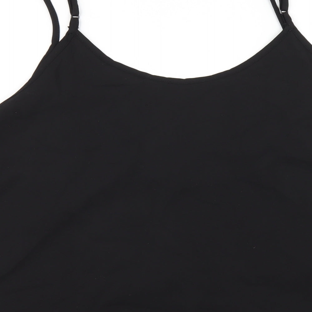 Capsule Womens Black Polyester Camisole T-Shirt Size 16 Round Neck
