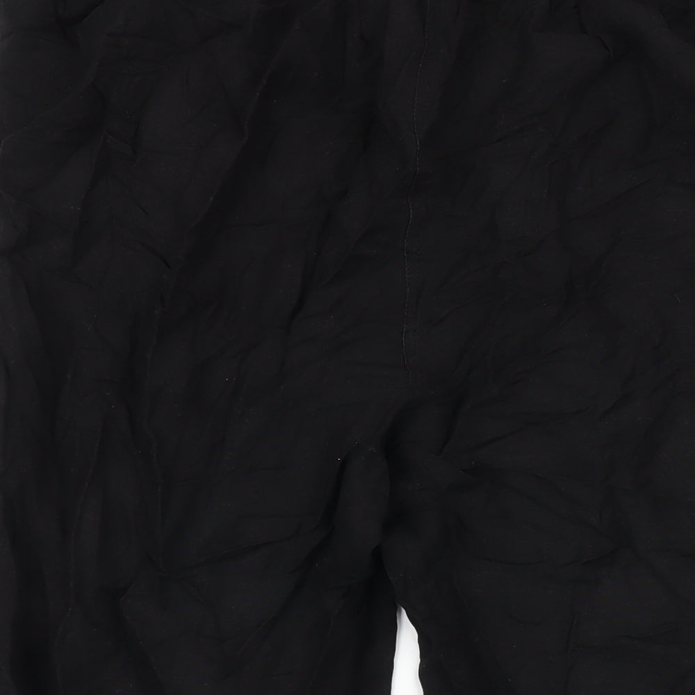 Capsule Womens Black Viscose Trousers Size 20 L23 in Regular Drawstring
