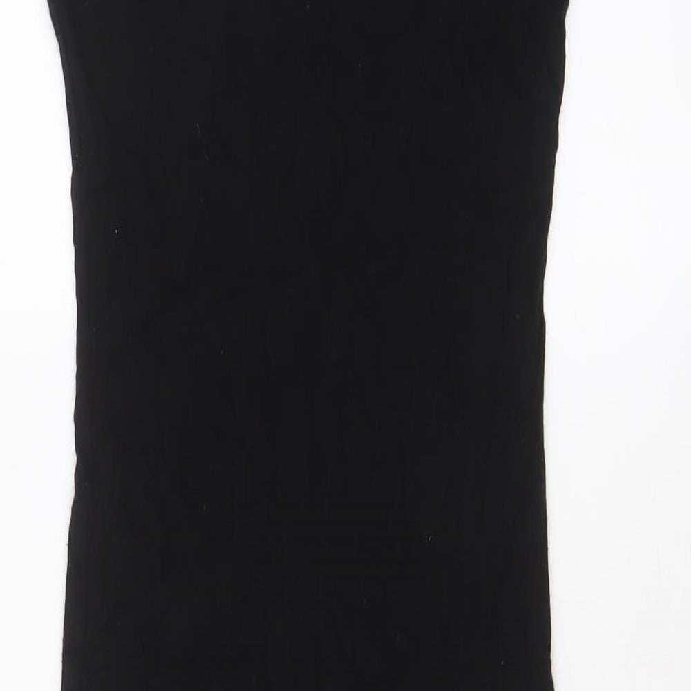 Black Note Womens Black Viscose Bodycon Size M High Neck Pullover