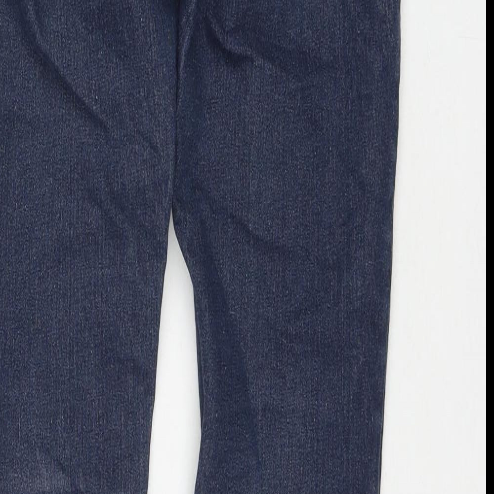 Skinny Womens Blue Polyester Blend Skinny Jeans Size 28 in L32 in Regular Zip