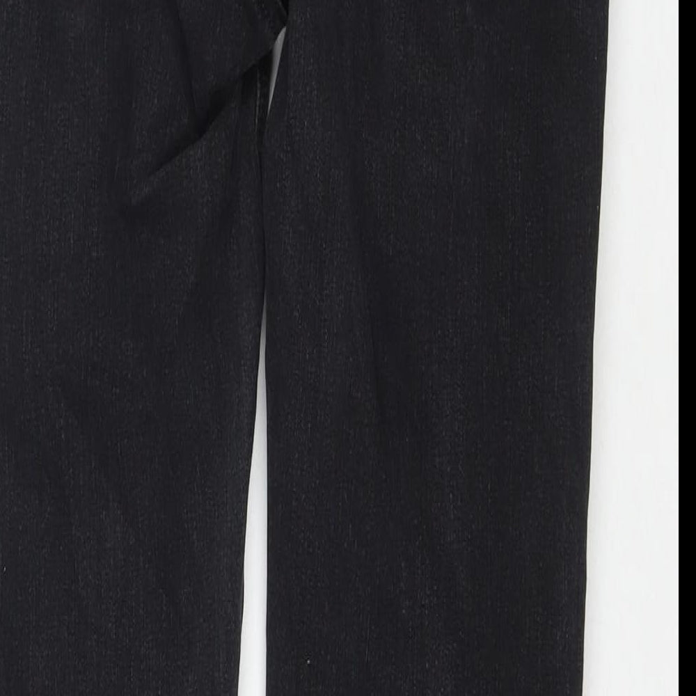Marks & Spencer Womens Black Cotton Skinny Jeans Size 12 L31 in Regular Zip