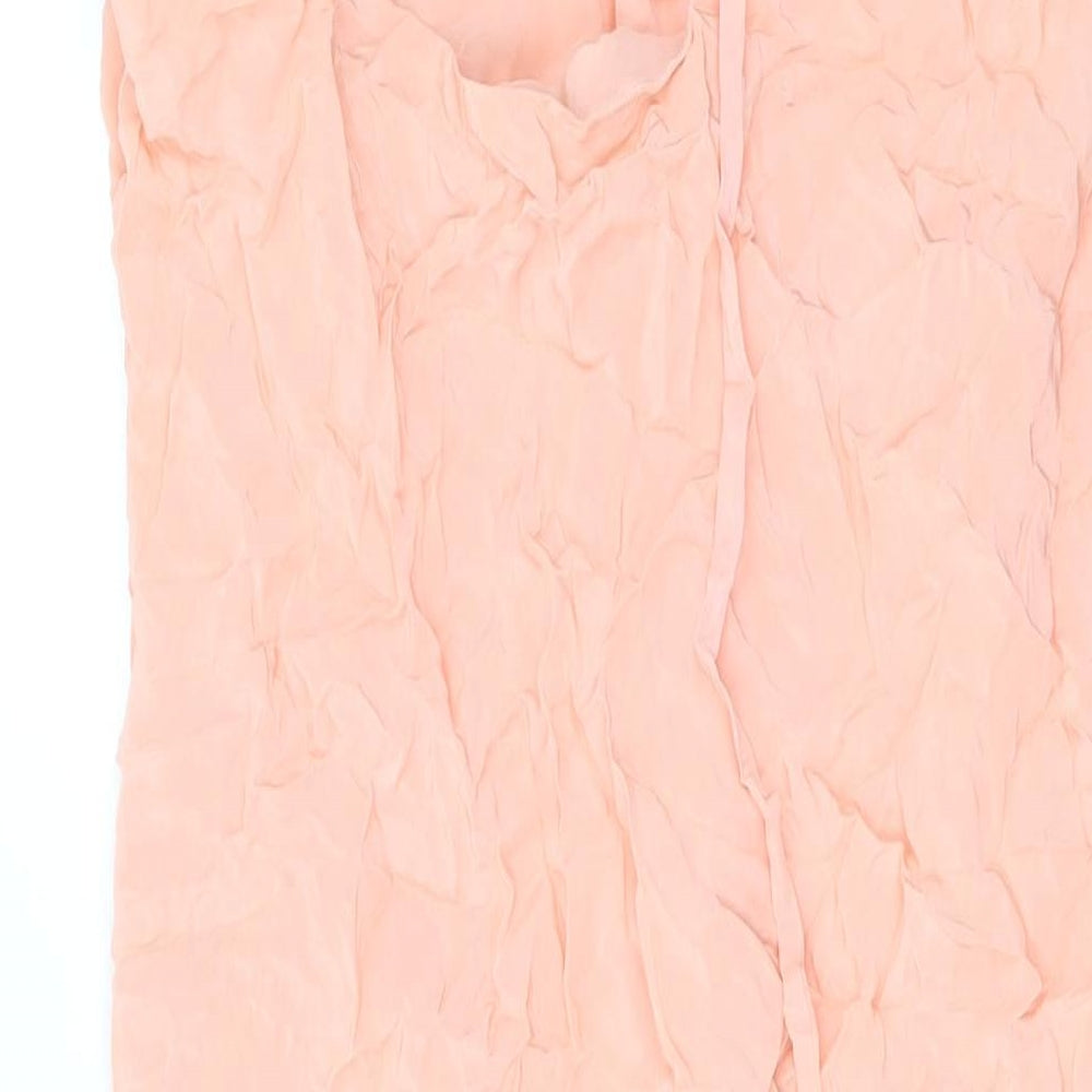 Marks & Spencer Womens Pink Viscose A-Line Size 14 Halter Pullover
