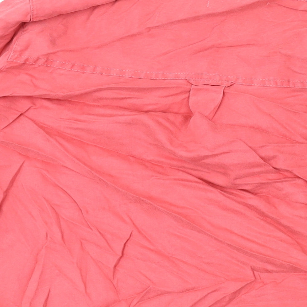 NEXT Womens Pink Polyester Basic Blouse Size 12 V-Neck