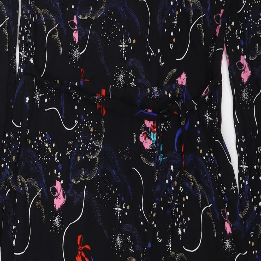 Marks & Spencer Womens Multicoloured Floral Viscose A-Line Size 6 Sweetheart Zip