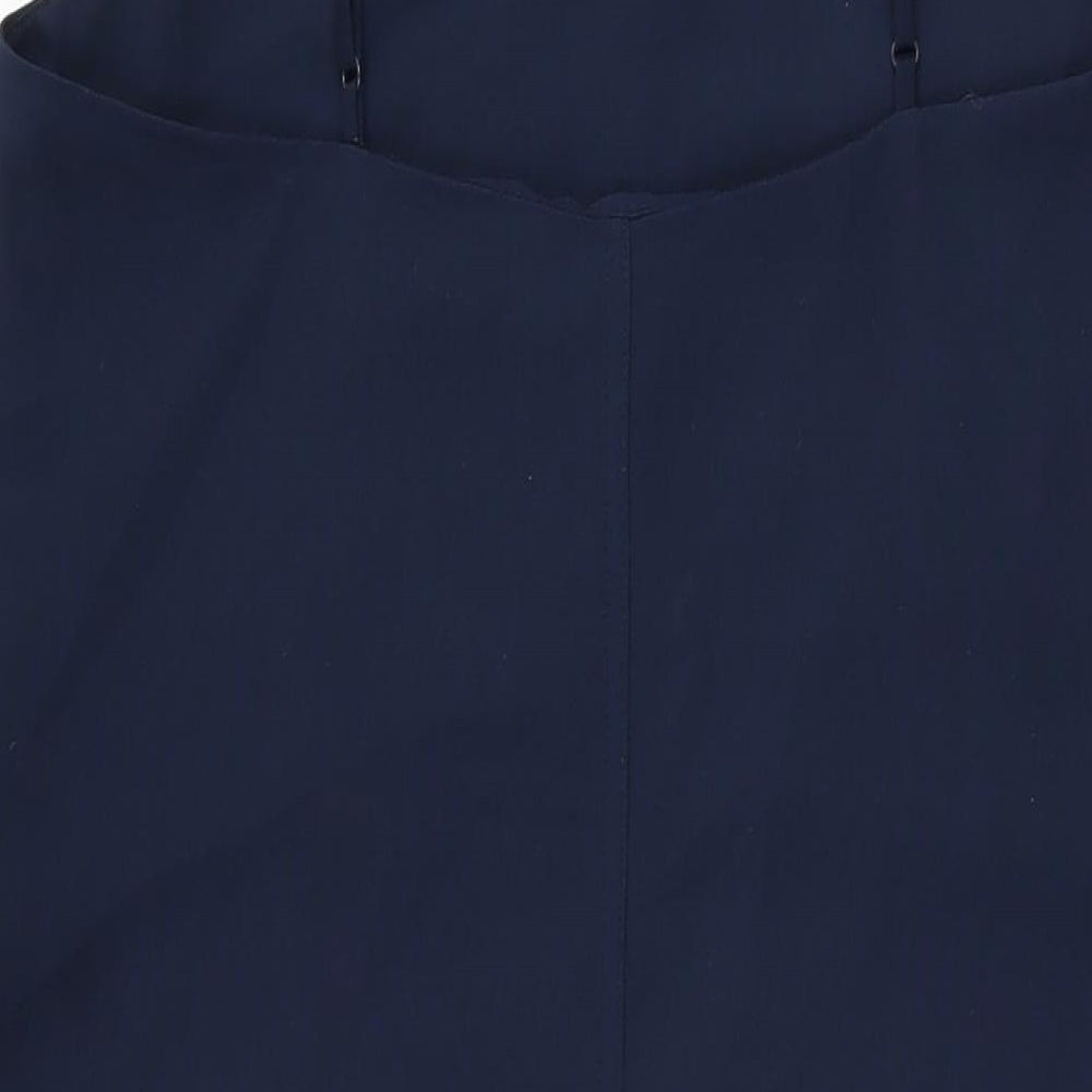 Monki Womens Blue Polyester Shift Size M Square Neck Pullover