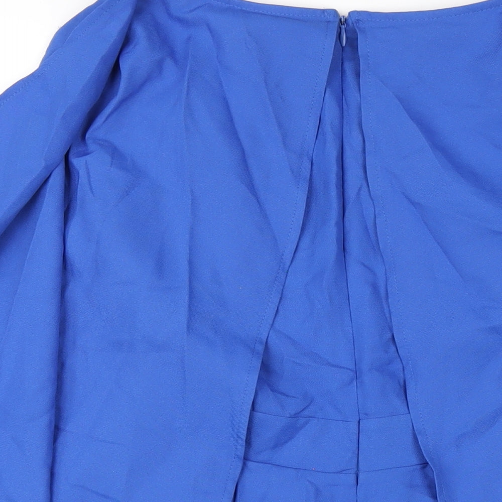 Parallel Lines Womens Blue Polyester Playsuit One-Piece Size XS Zip