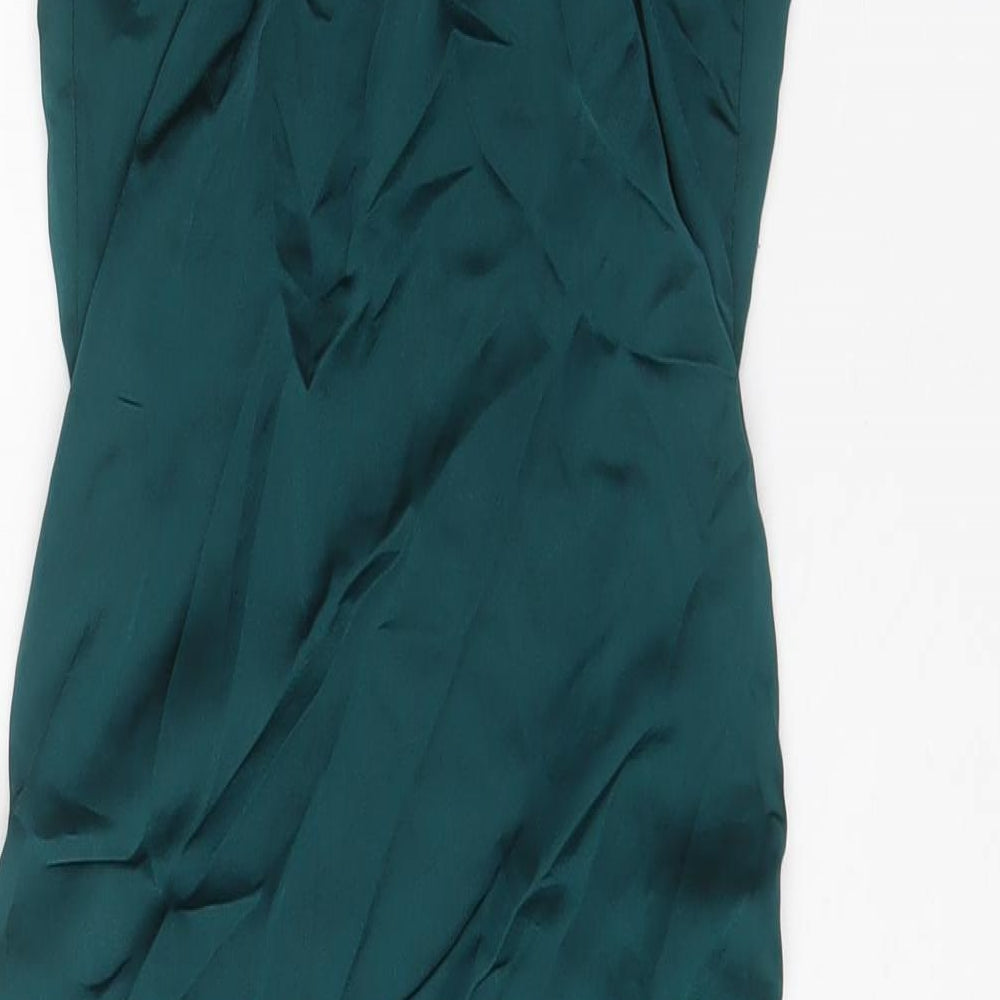 Rebelious Womens Green Polyester A-Line Size 8 Cowl Neck Pullover