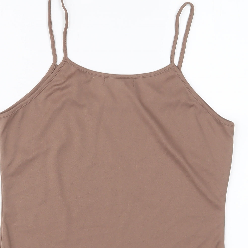 NEXT Womens Brown Viscose Camisole Tank Size 10 Scoop Neck
