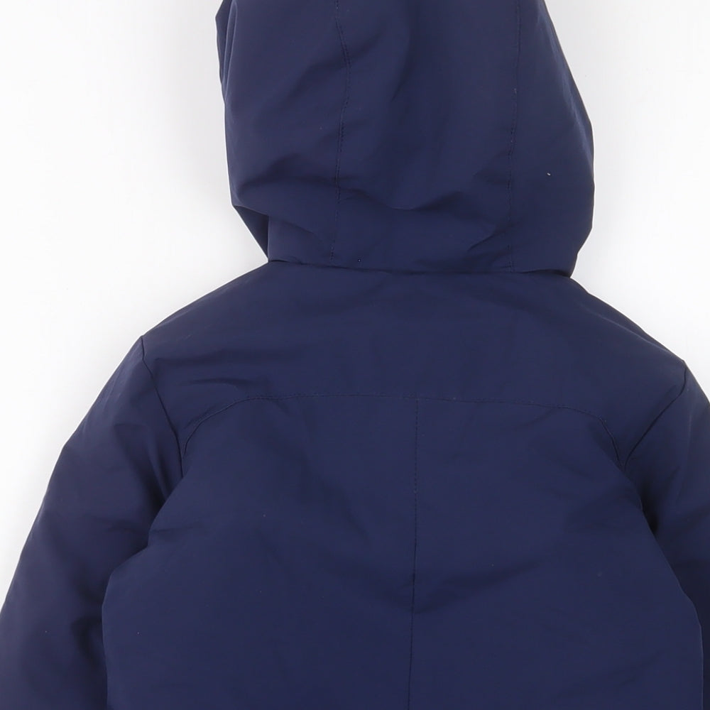 Castore Boys Blue Basic Coat Coat Size 4-5 Years Zip - Zip Pockets