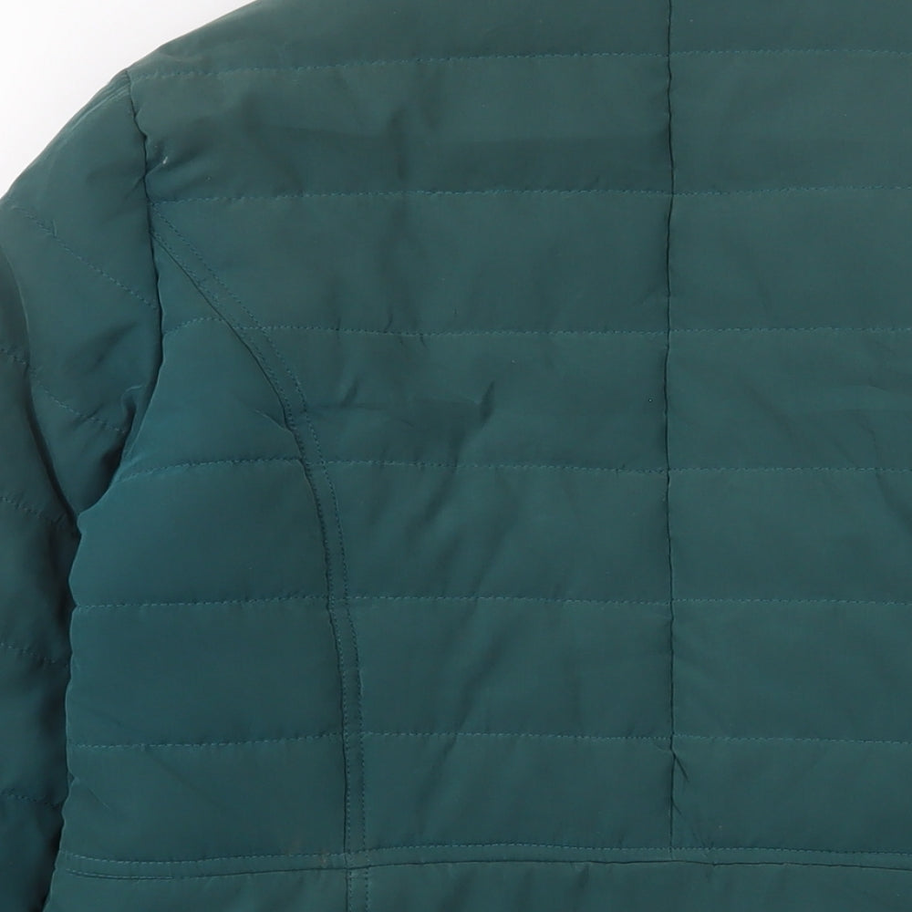 M&Co Womens Green Jacket Size 10 Zip - Pockets