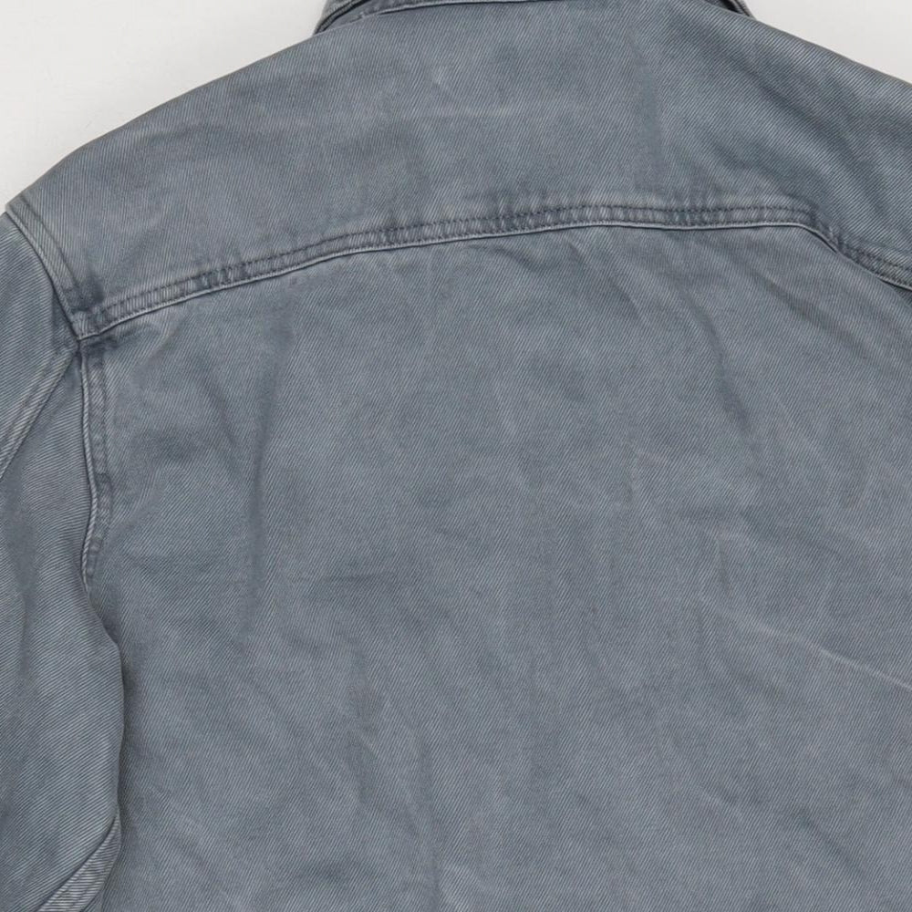River Island Mens Blue Jacket Size M Button