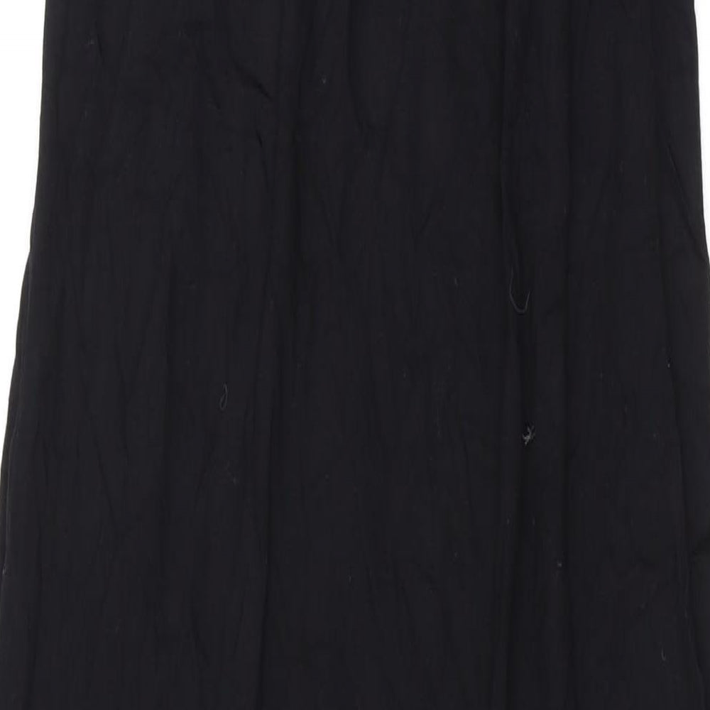 Marks & Spencer Womens Black Viscose Maxi Size 10 Scoop Neck Pullover