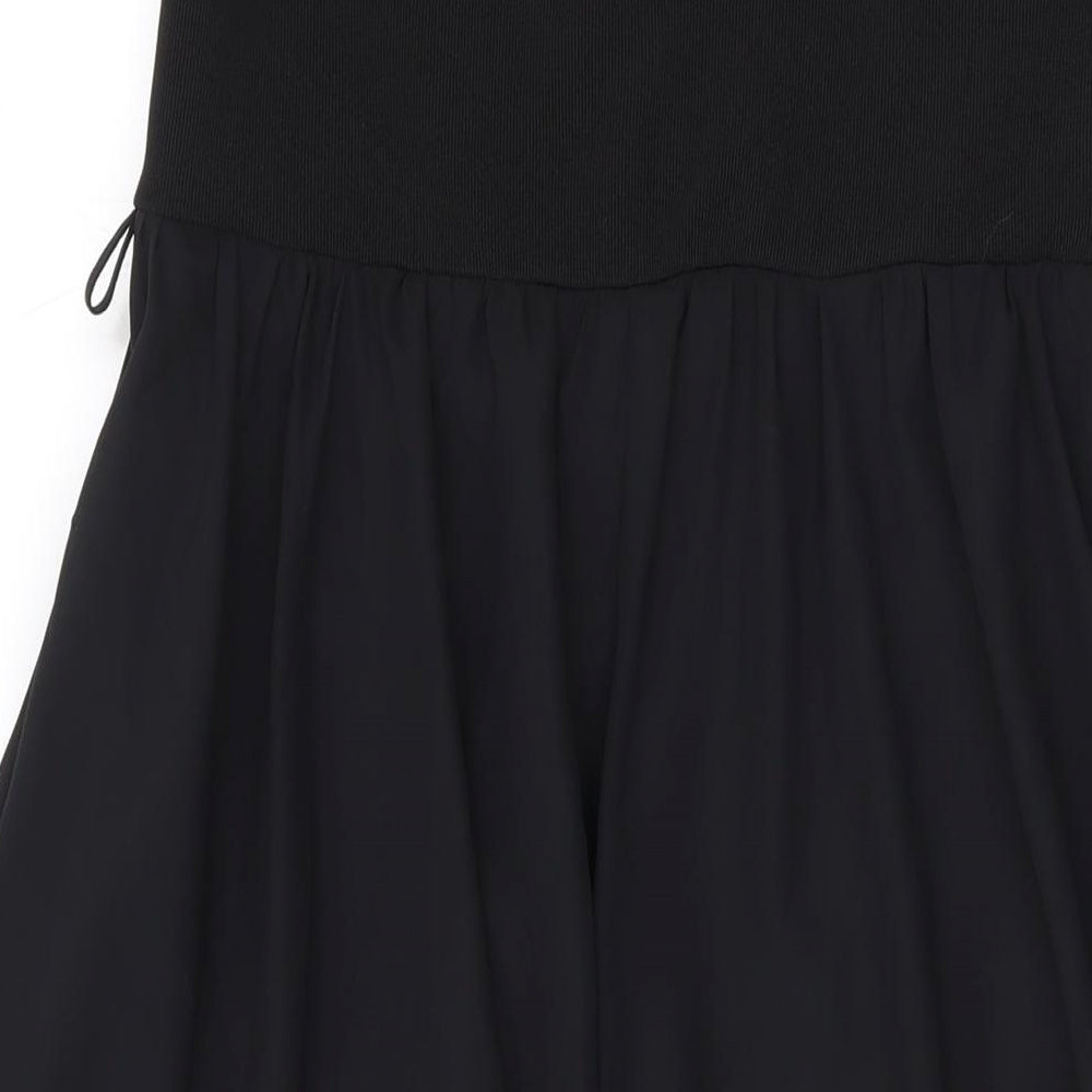 Red Herring Womens Black Polyester A-Line Size 12 Off the Shoulder Zip