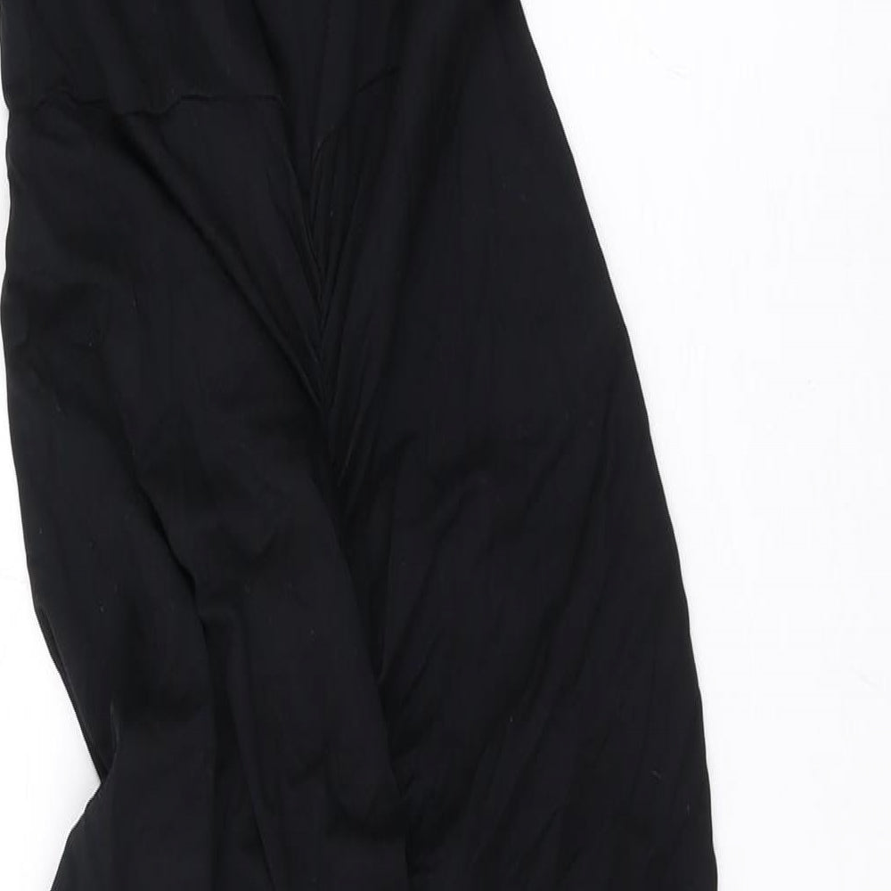 ASOS Womens Black Viscose Bodycon Size 10 Scoop Neck Pullover