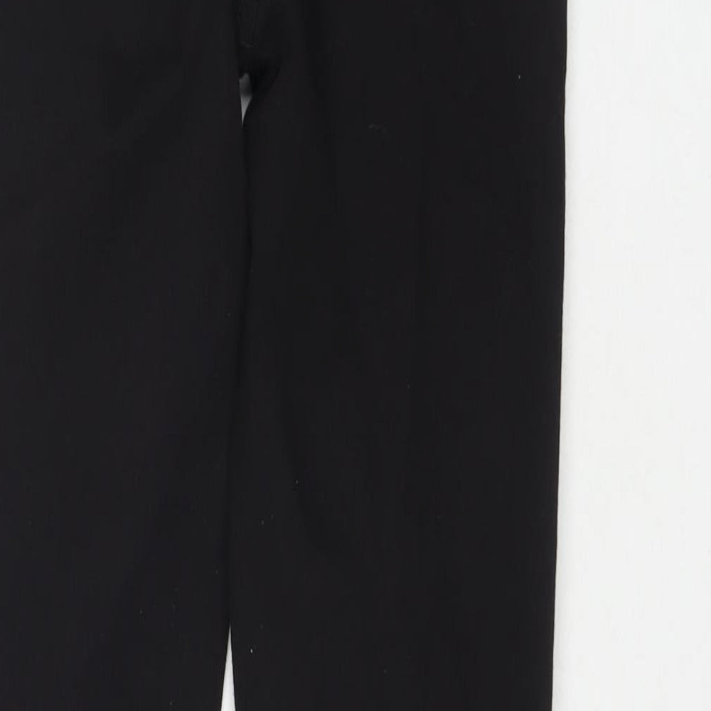 Marks & Spencer Womens Black Cotton Skinny Jeans Size 8 L28 in Regular Zip