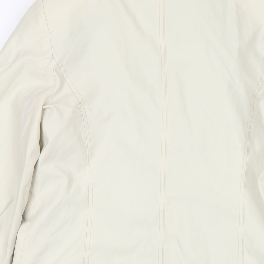 NuAge Womens Beige Jacket Coat Size 10 Zip