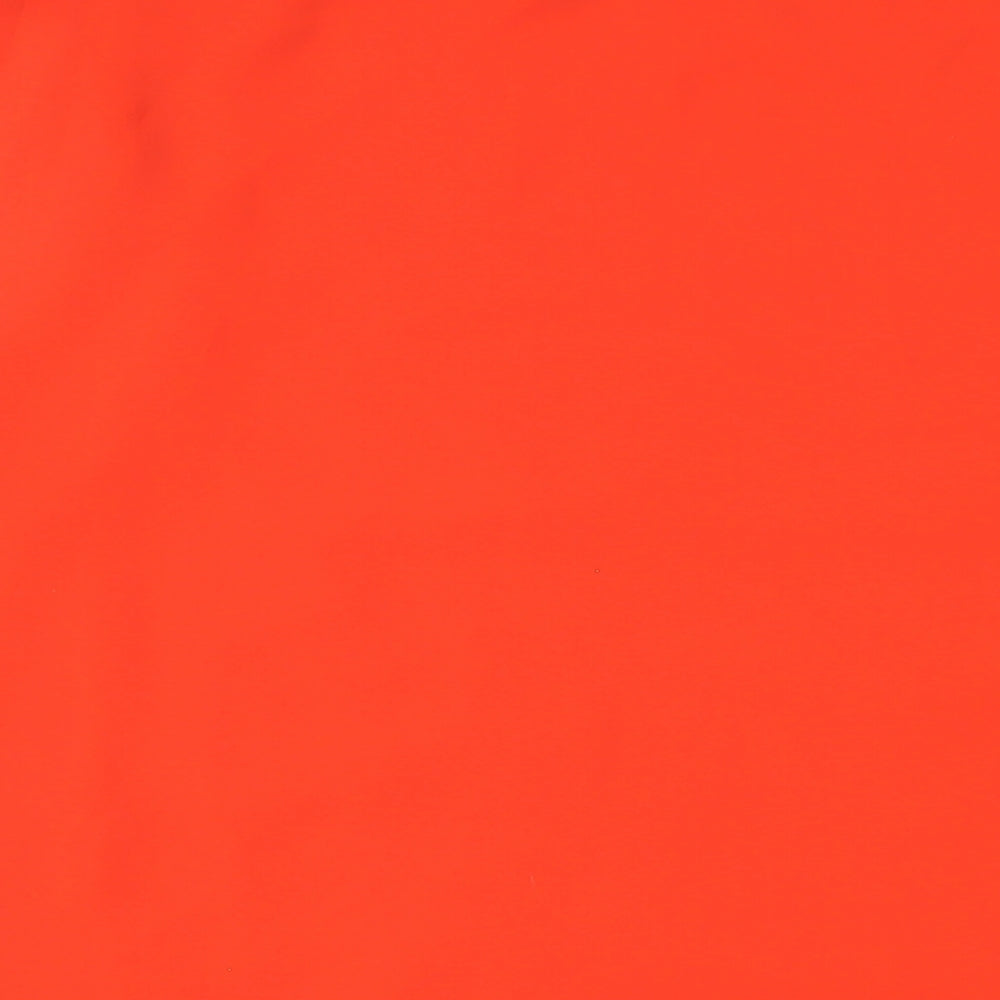 Roman Womens Orange Polyester Basic T-Shirt Size L Round Neck