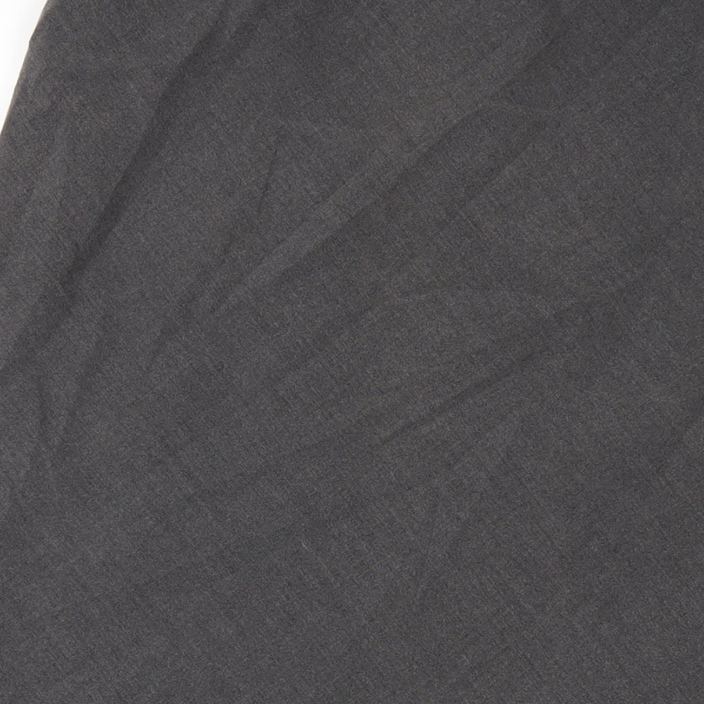 Platform Womens Grey Polyester A-Line Skirt Size 14