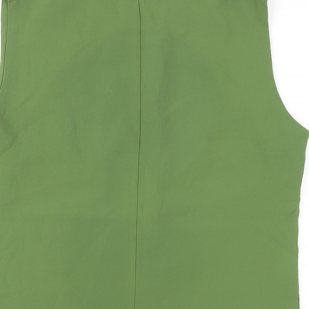 Class Womens Green Polyester Basic Tank Size 14 Round Neck