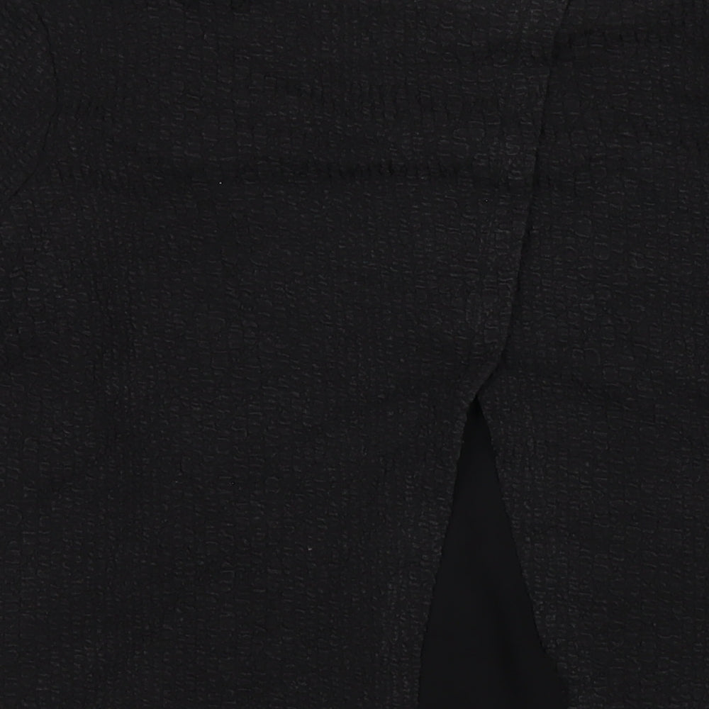 Great Plains Womens Black Cotton Basic T-Shirt Size S Round Neck