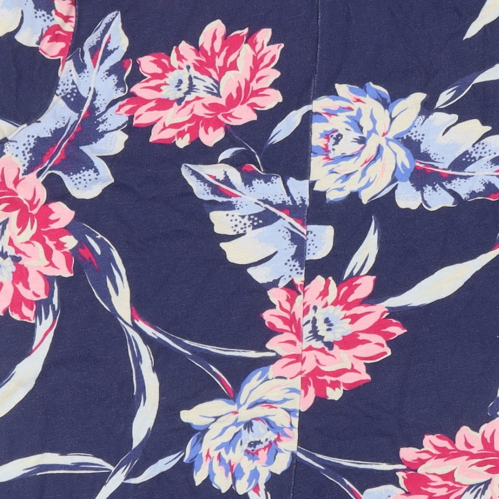 Gap Womens Multicoloured Floral Cotton A-Line Size M Boat Neck - Pockets