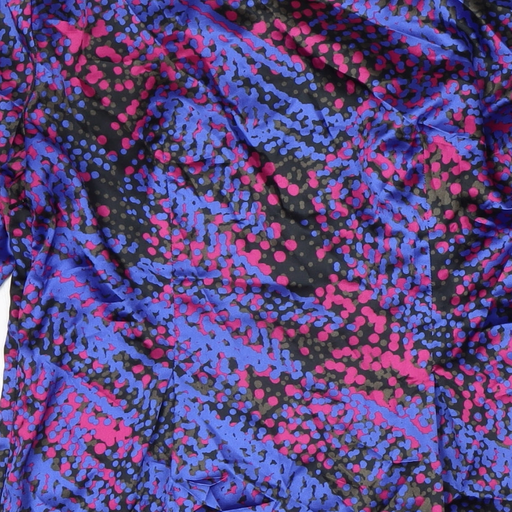 Rise Womens Multicoloured Polyester Pencil Dress Size 12 Boat Neck Zip
