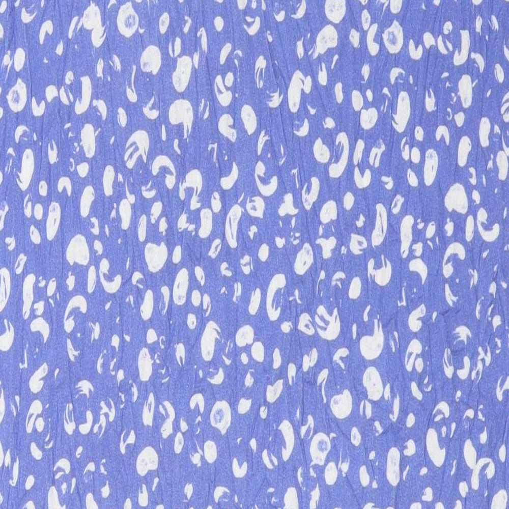 Monki Womens Blue Viscose Shirt Dress Size XS Round Neck