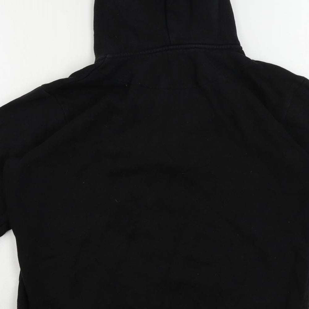 SikSilk Mens Black Cotton Full Zip Hoodie Size XS - Logo