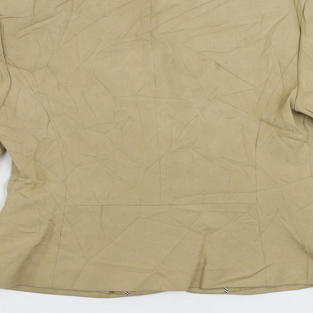 Marks and Spencer Womens Beige Jacket Blazer Size 8 Button