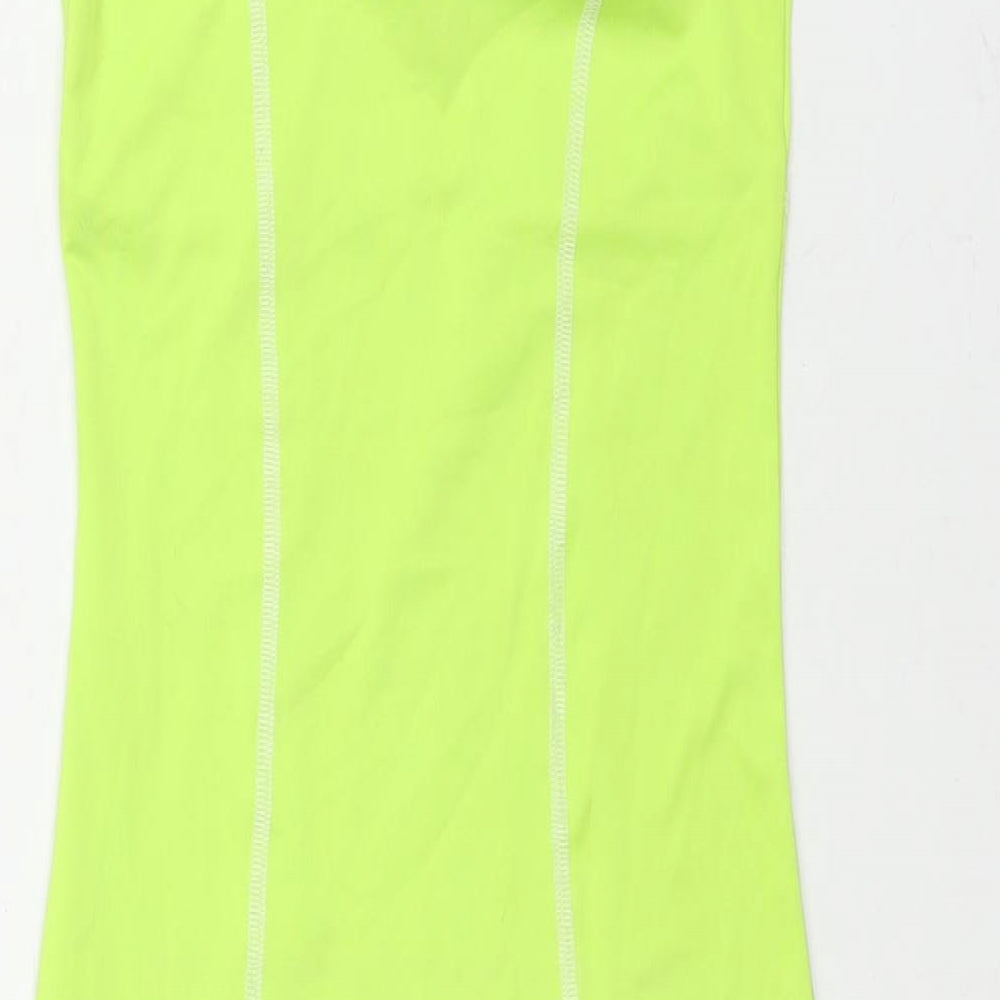 Divided by H&M Womens Green Polyester Mini Size XS Square Neck Pullover