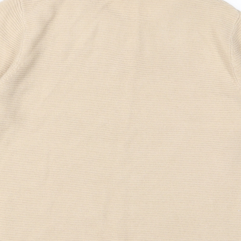 Classics Womens Beige Crew Neck Acrylic Pullover Jumper Size 10